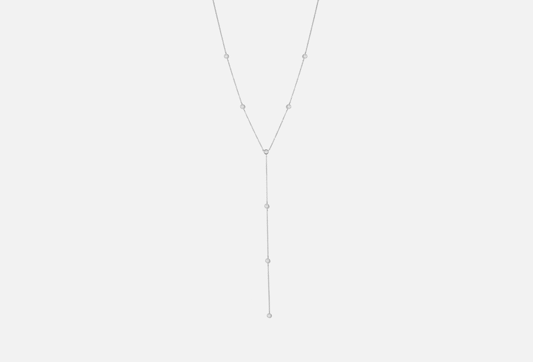 Изображение товара Колье-галстук серебряный the Si с фианитами