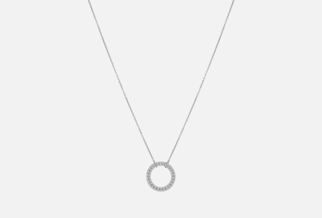 Изображение товара Серебряное колье-чокер с фианитами 925 пробы регулируемое The Si Круг