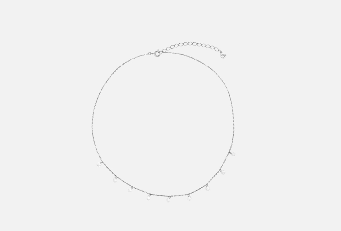 Изображение товара Колье-чокер серебряный the Si с открытыми фианитами