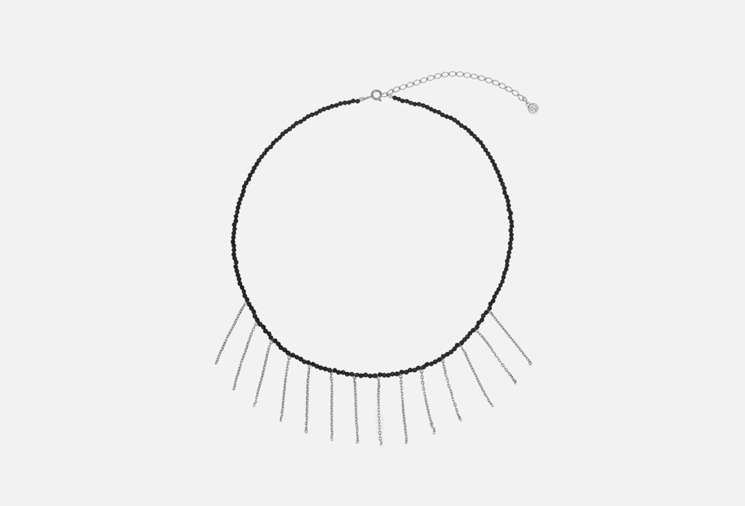 Изображение товара Колье-чокер серебряный the Si из натуральной шпинели с цепочками