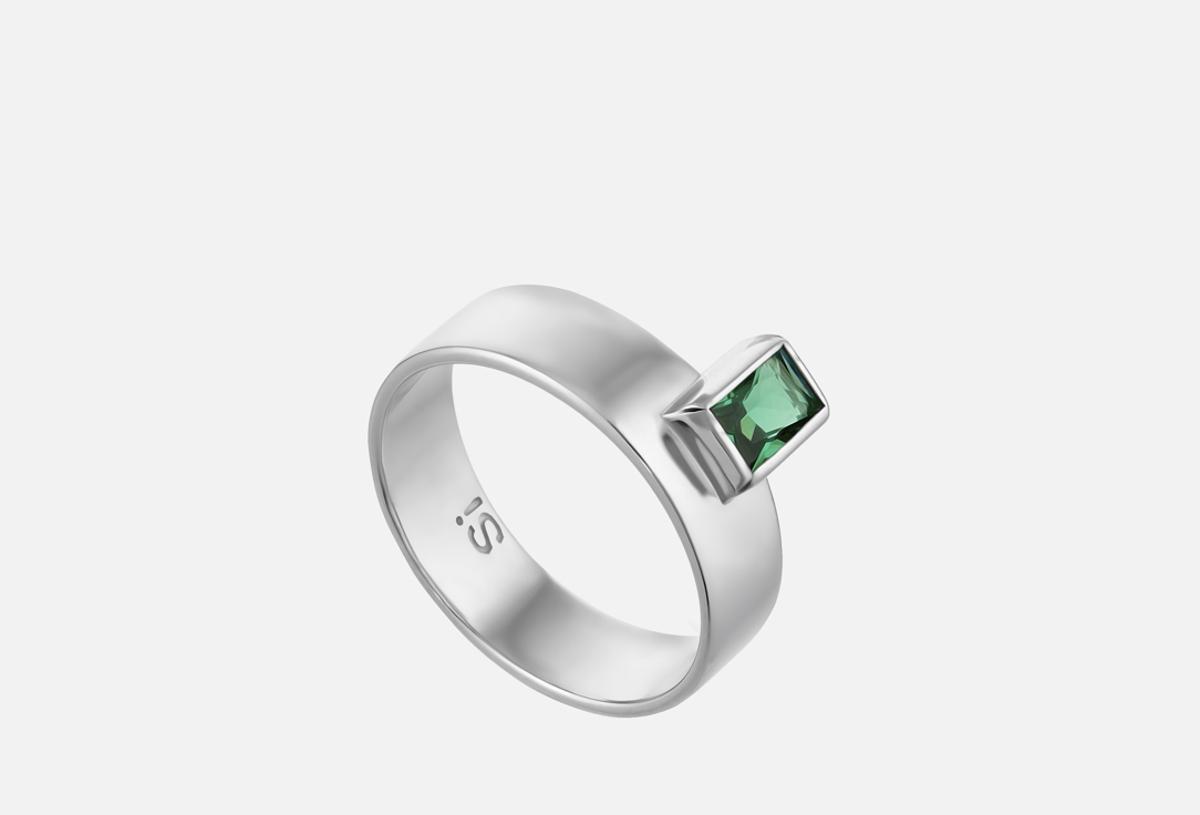 Изображение товара Кольцо серебряное the Si Льдинка с изумрудным фианитом
