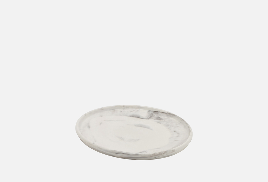Изображение товара Поднос декоративный Льнянка Home круглый, мрамор