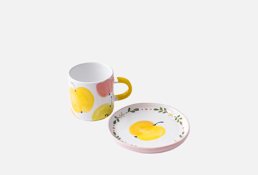 

Чайная пара ODARYADARYA, Принт, Наливные яблочки 1 пар