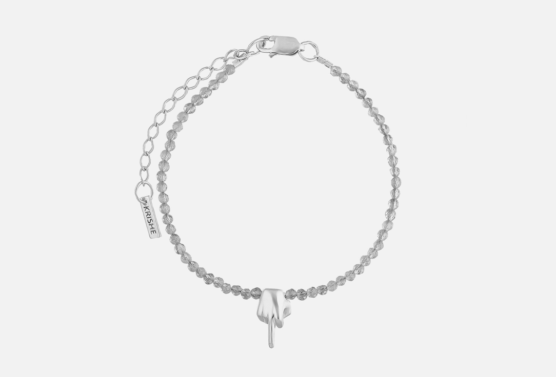 Изображение товара Браслет серебряный KRISHE don't care с лабрадором для женщин