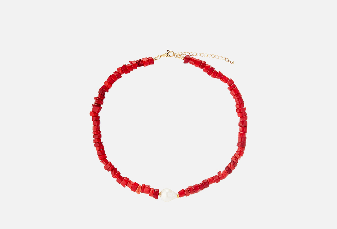 Изображение товара Чокер Jewel4u из красного коралла с жемчужиной