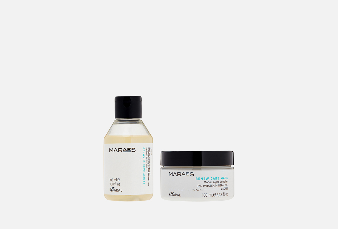 Изображение товара Восстанавливающий шампунь и маска для поврежденных волос Kaaral Renew Care Travel Size