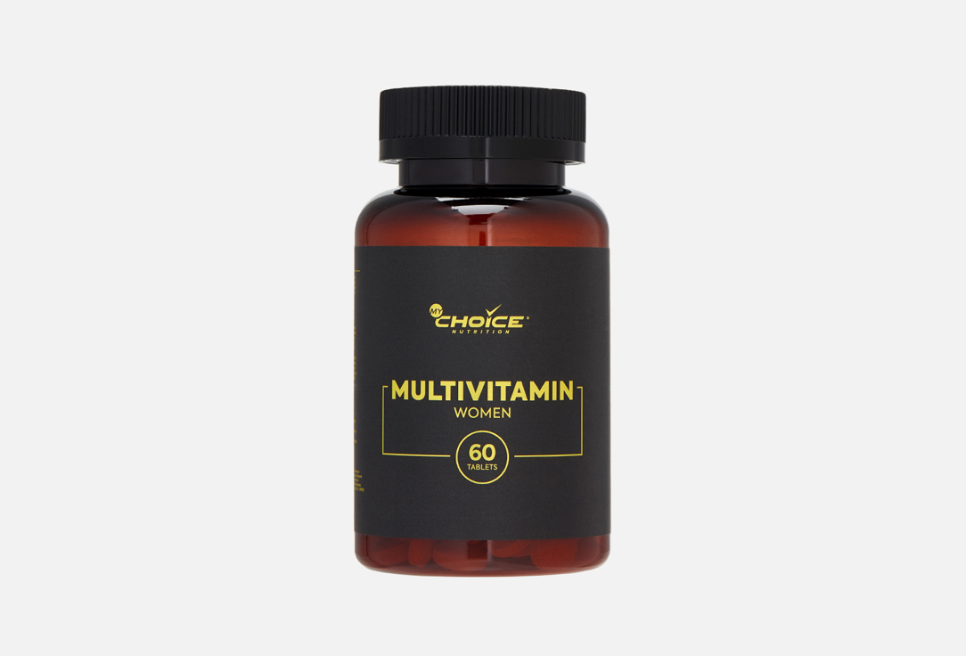 Изображение товара БАД для женского здоровья MyChoice Nutrition MyChoice Nutrition, Биологически активная добавка к пище "Multivitamin Women (Мультивитамины Женские)" 800 мг, 60 таблеток