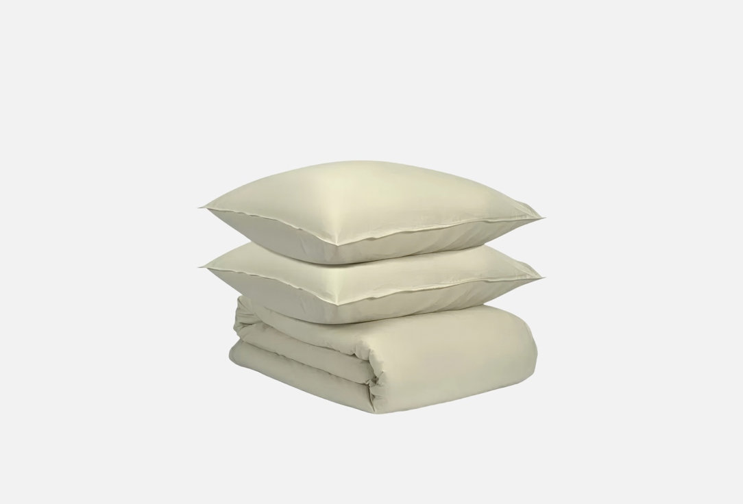 Изображение товара Комплект постельного белья Tkano Essential, серо-бежевый, евро