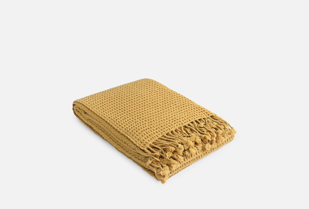 

Плед TKANO, Оранжевый, Essential, охра, 130х180 1 шт