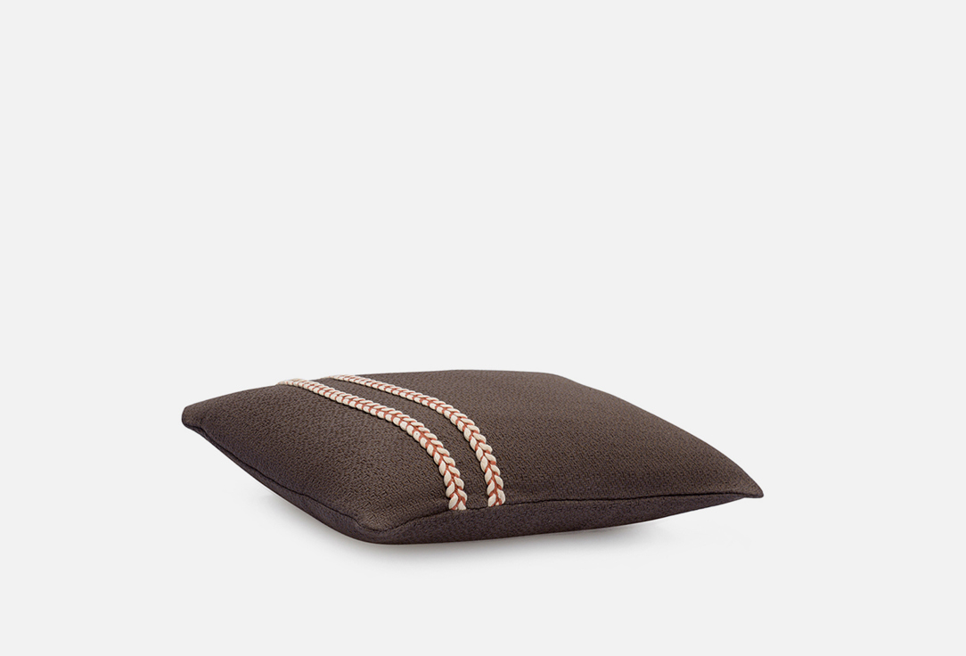 Изображение товара Подушка декоративная Tkano Braids, Ethnic, серо-коричневый, 30х45