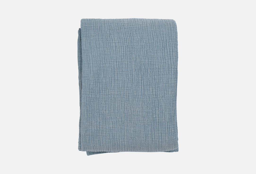 Изображение товара Покрывало двухстороннее Tkano Essential, джинсово-синий, 230x250