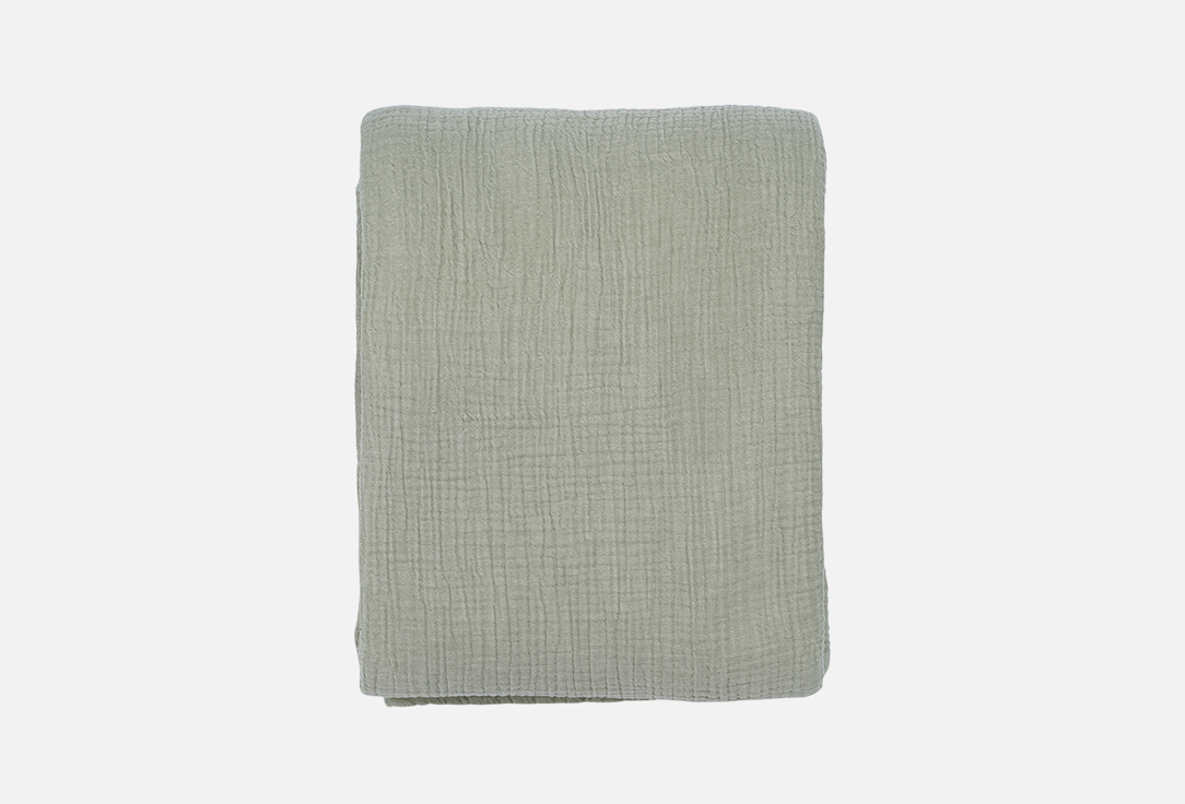 Изображение товара Двухстороннее покрывало Tkano Essential из хлопка 180x250 см травянисто-зеленый