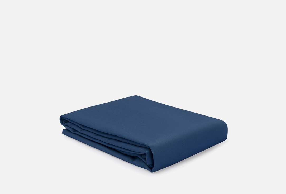 Изображение товара Простыня на резинке Tkano Essential, темно-синий, 160x200