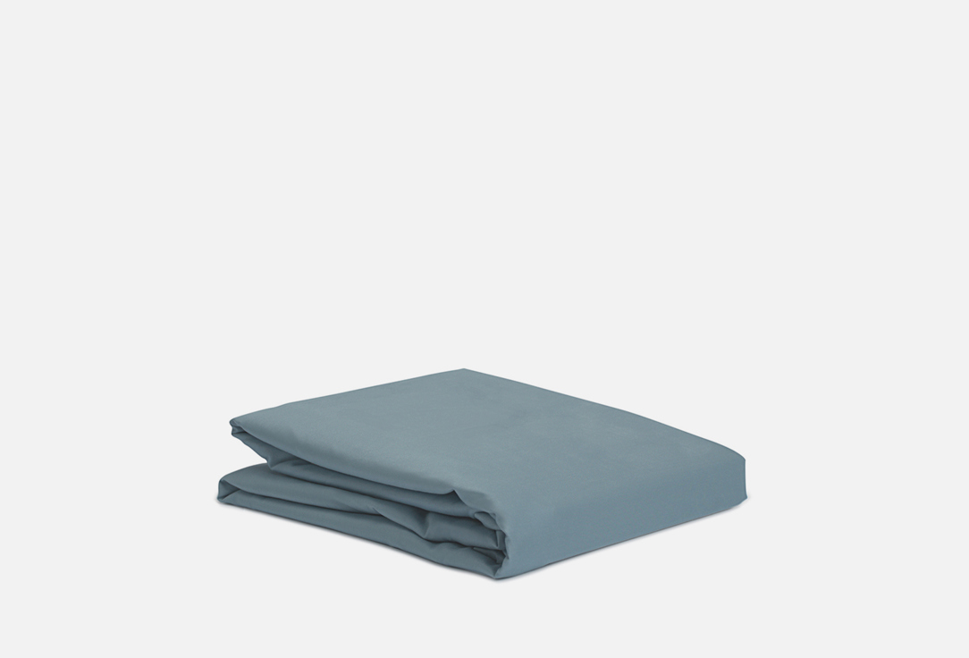 Изображение товара Простыня на резинке Tkano Essential 160x200 джинсово-синяя хлопок