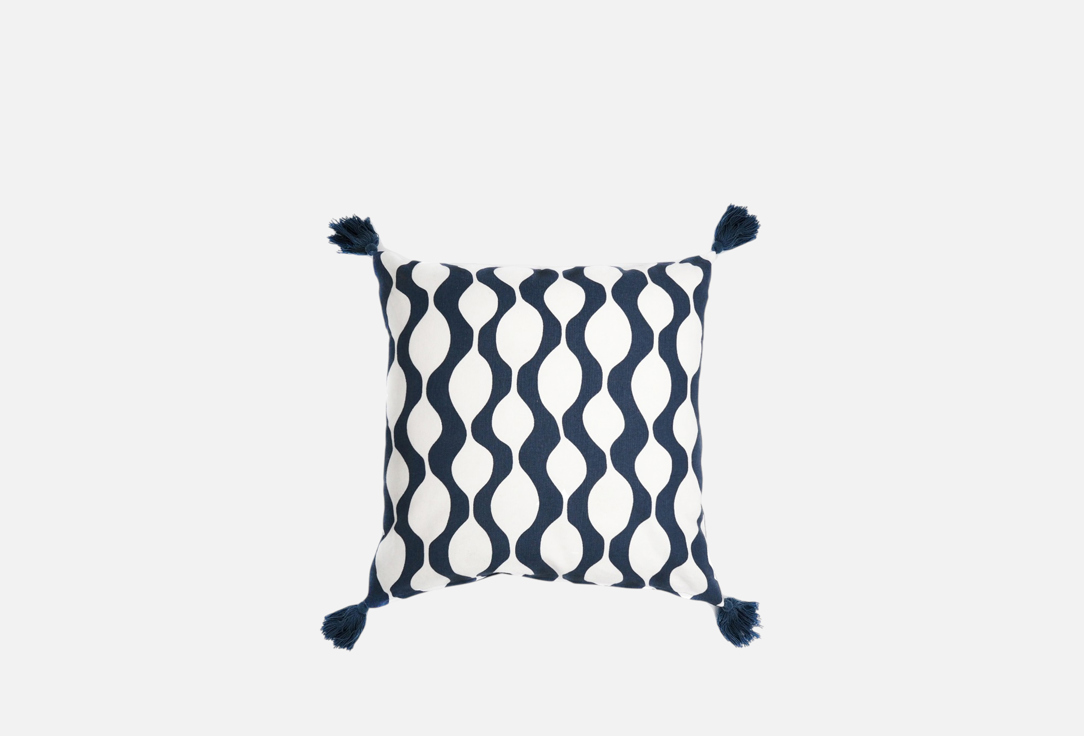 Изображение товара Чехол на подушку Tkano Traffic, Cuts&Pieces, серо-синий, 45x45