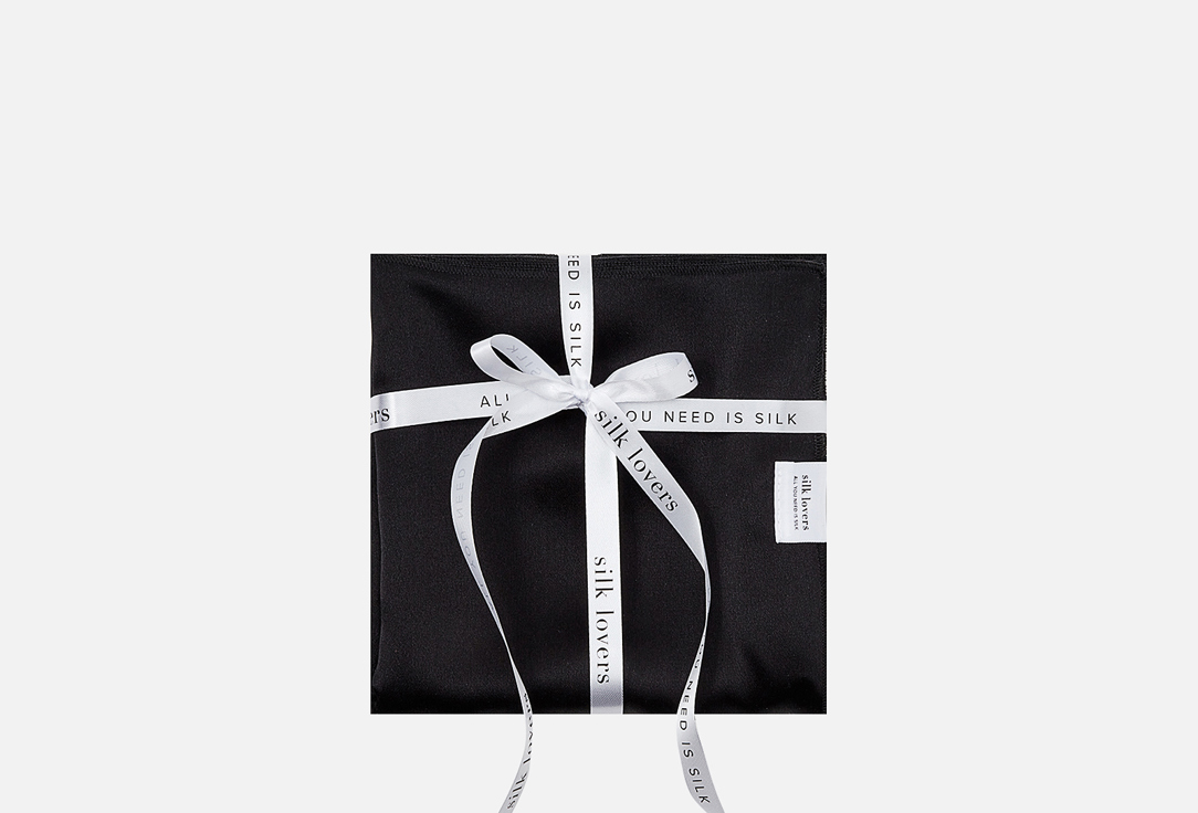 Изображение товара Шелковое полотенце для волос silk lovers black, 43х110