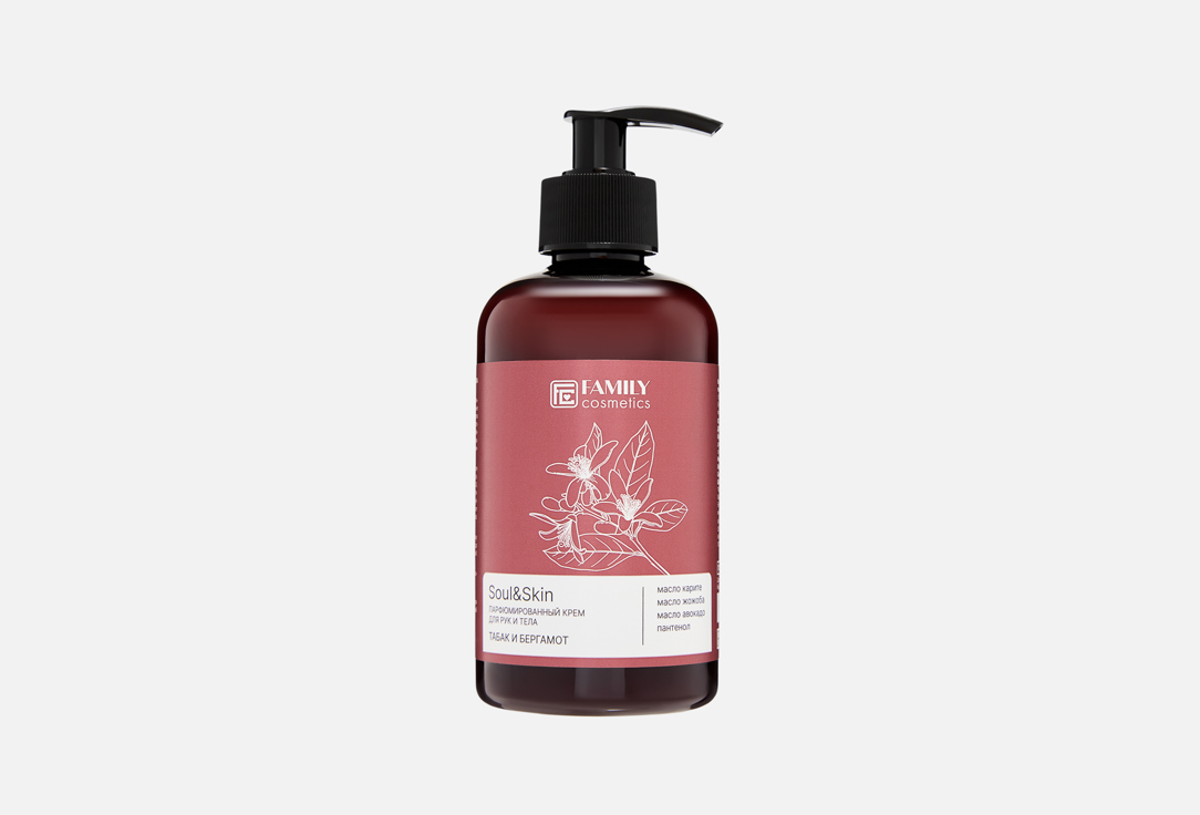 Парфюмированный крем для рук и тела FAMILY COSMETICS Tobacco and Bergamot 285 мл