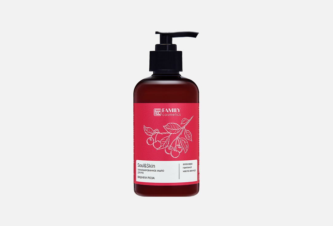 Парфюмированное мыло для рук FAMILY COSMETICS Cherry and rose  285 мл