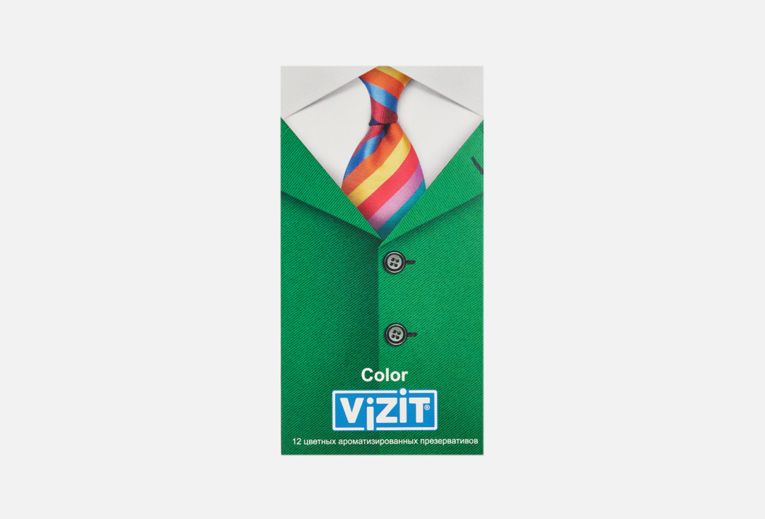 Изображение товара Презервативы VIZIT Color цветные из натурального латекса, 3 шт