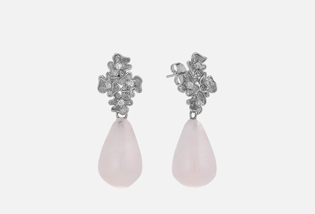 Изображение товара Серьги Unevie Damour Flower quartz