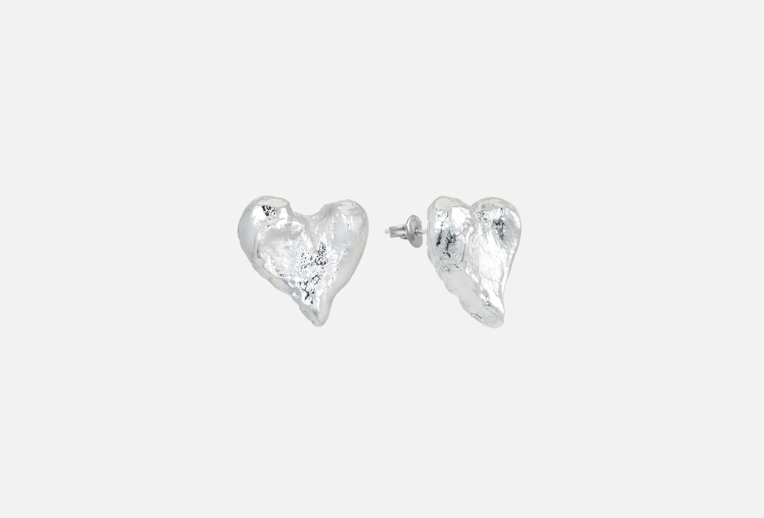 Изображение товара Романтические и брутальные серьги Unevie Damour My love silver для женщин