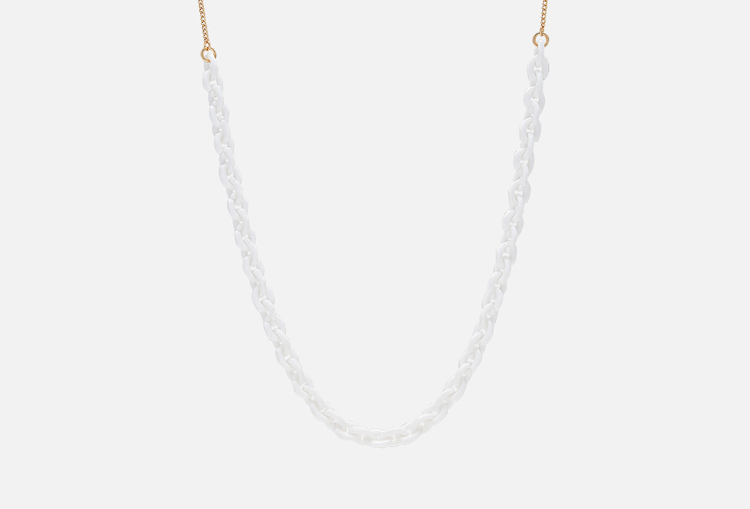 Изображение товара Цепочка для очков Ronda Золотая с белыми звеньями