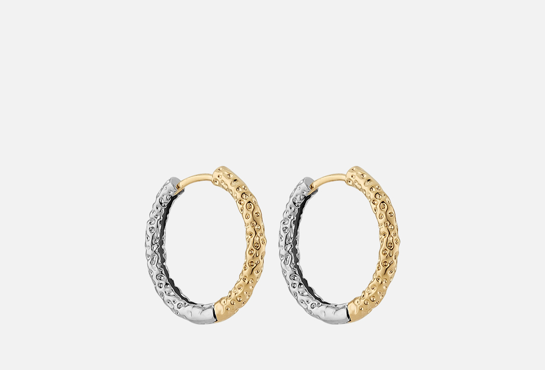 Изображение товара Фактурные серьги Sparkle Point Snap B из бижутерного сплава с родиевым покрытием для женщин