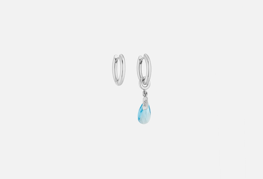 Серьги KOTLO STUDIO Drop Silver-Blue 2 шт