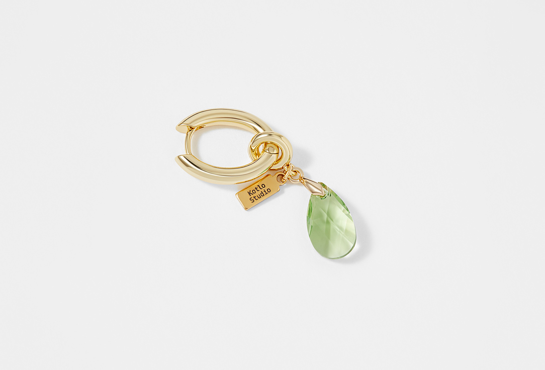 Серьги Kotlo Studio Drop Gold-Green 