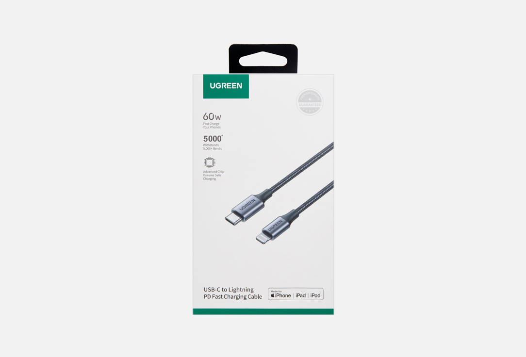 

Кабель для зарядки и передачи данных UGREEN, USB C-Lighting 1 шт