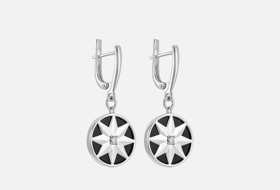 Изображение товара Серьги-подвески серебряные Aura Jewelry Аффирмации Оникс