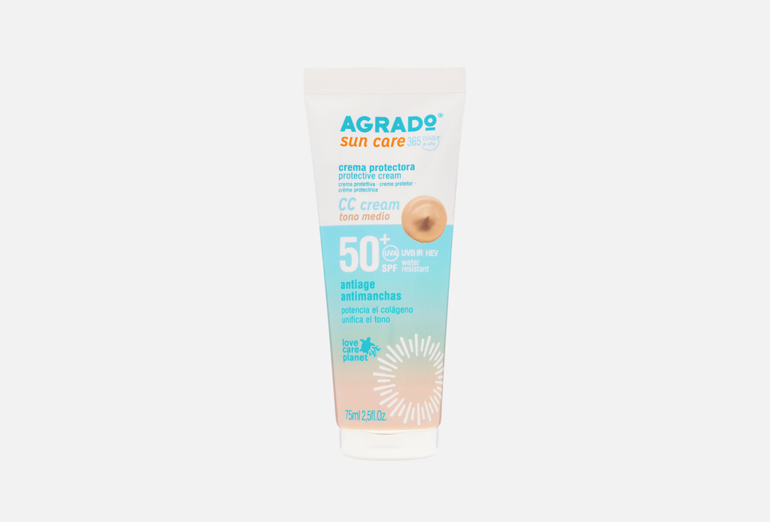 Изображение товара Влагостойкий солнцезащитный СС крем SPF50+ AGRADO Sun Medium