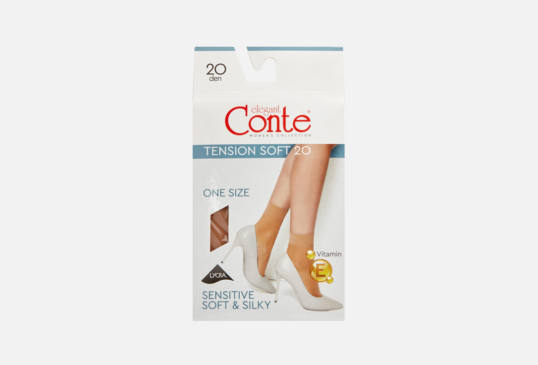Изображение товара Высокие тонкие носки CONTE ELEGANT Tension soft 20 den для женщин