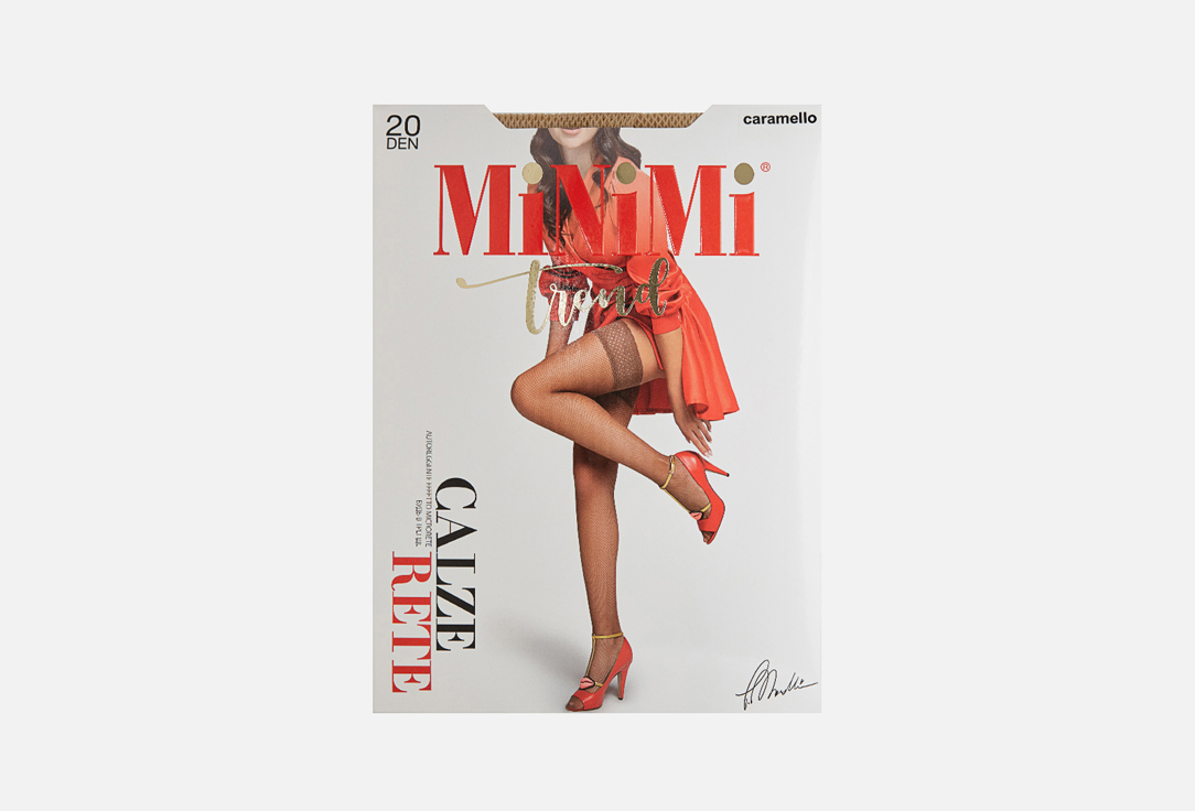 Изображение товара Женские матовые сетчатые чулки MiNiMi Rete с фиксацией и эластичностью