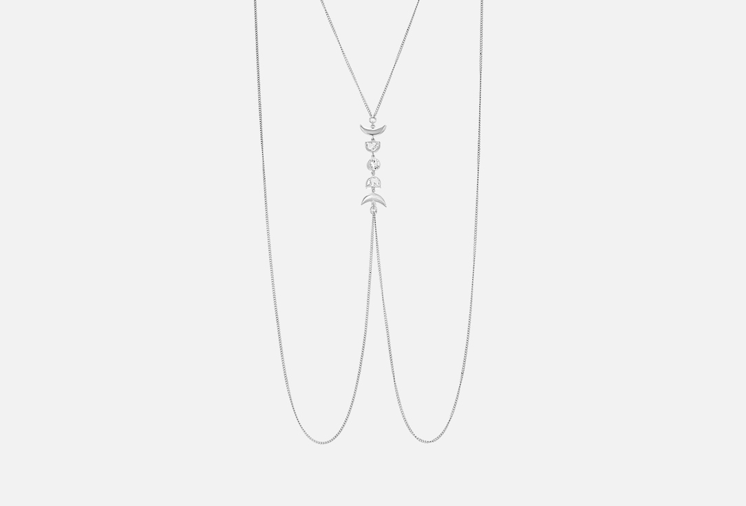 Колье на тело серебряное AURA JEWELRY Lunar crystal cycle 1 шт