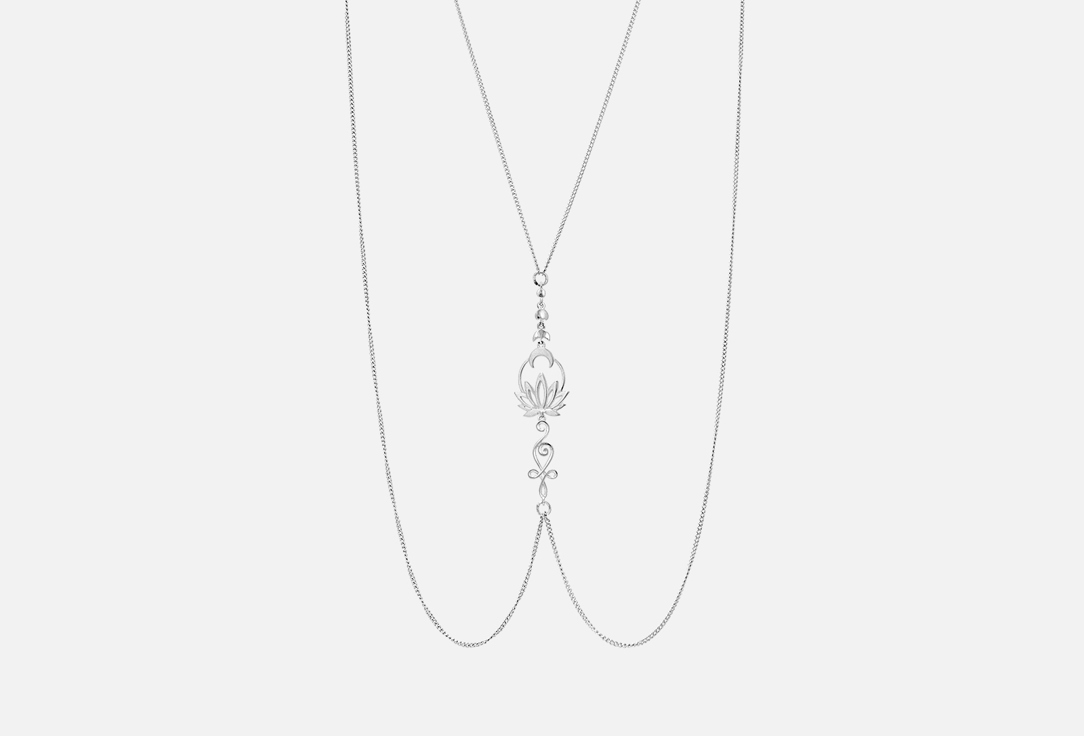 Изображение товара Серебряное колье Aura Jewelry 925 пробы ручной работы с родиевым покрытием