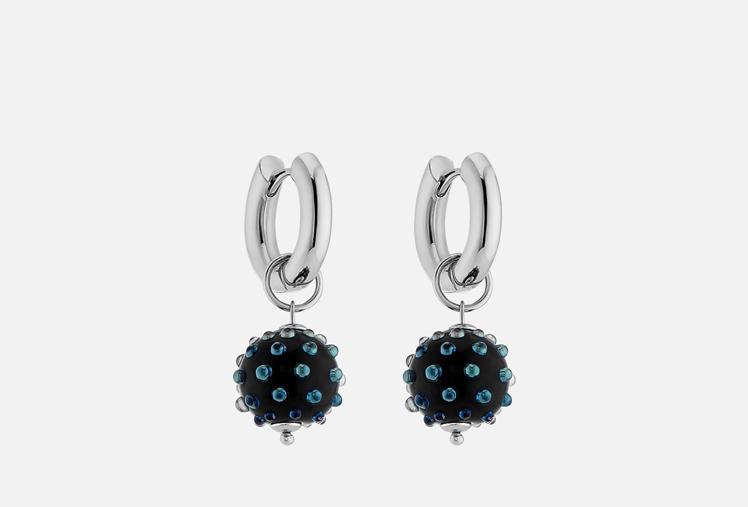 Серьги с подвесками KOTLO STUDIO Black Murano 2 шт