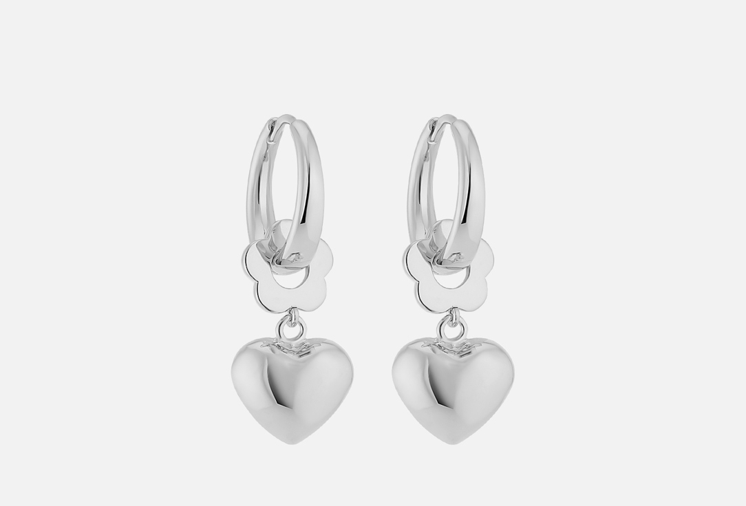Изображение товара Серебристые серьги Kotlo Studio Flower's Hearts Silver