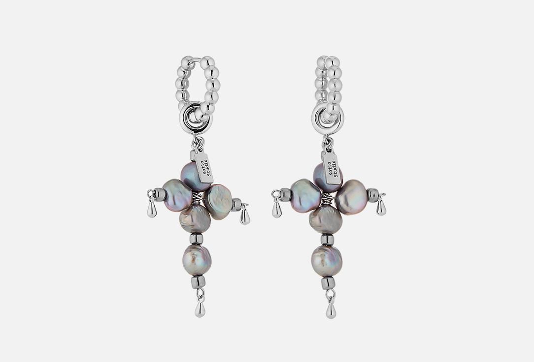 

Серьги с крестами KOTLO STUDIO, Renaissance Black 2 шт