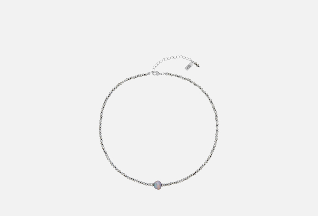 

Тонкий чокер KOTLO STUDIO, Black Shine. Сверкающий тонкий чокер с жемчужиной 1 шт