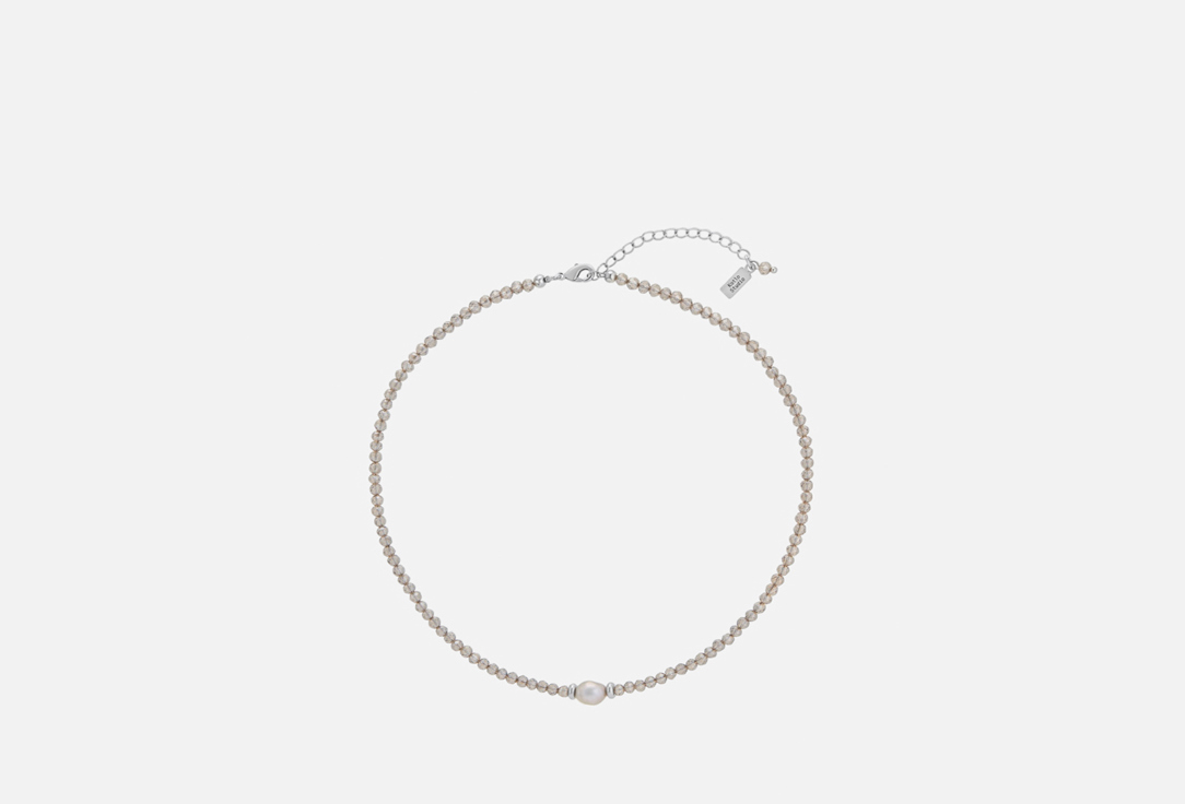 

Тонкий чокер KOTLO STUDIO, Smoky Shine. Сверкающий тонкий чокер с жемчужиной 1 шт