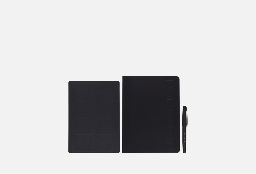 Изображение товара Блокнот с ручками Monogram Листы в точку, 401, black