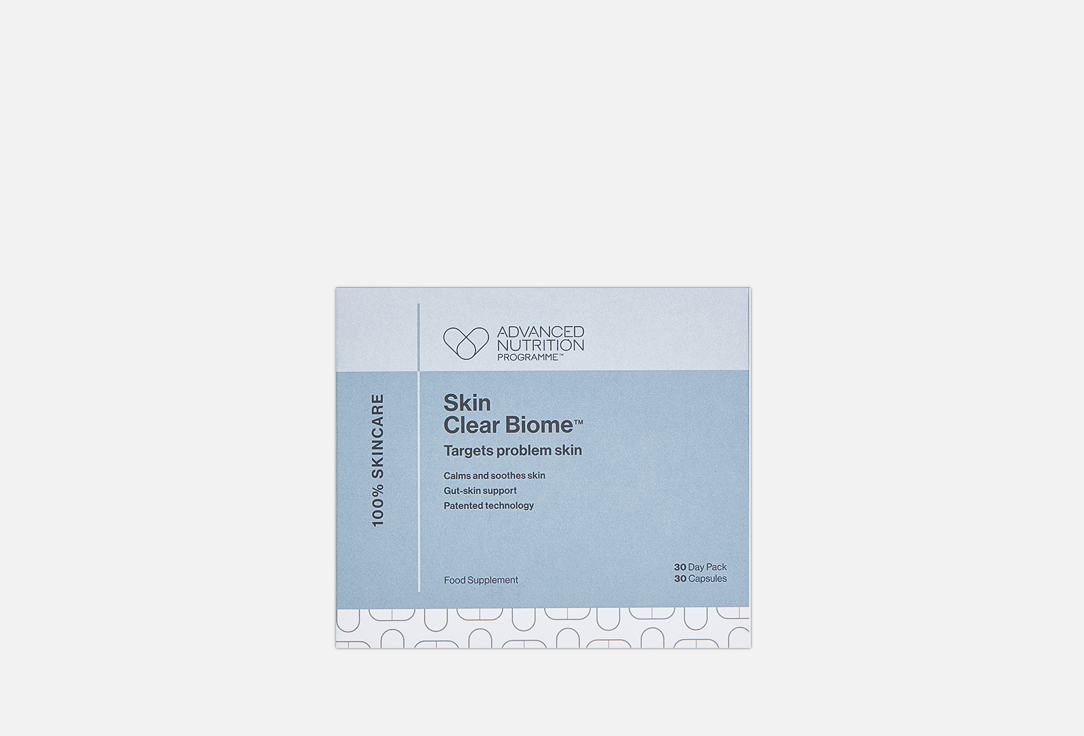 

Программа преображения для проблемной кожи ADVANCED NUTRITION PROGRAMME, Skin Clear Biome Цинк в капсулах 30 шт