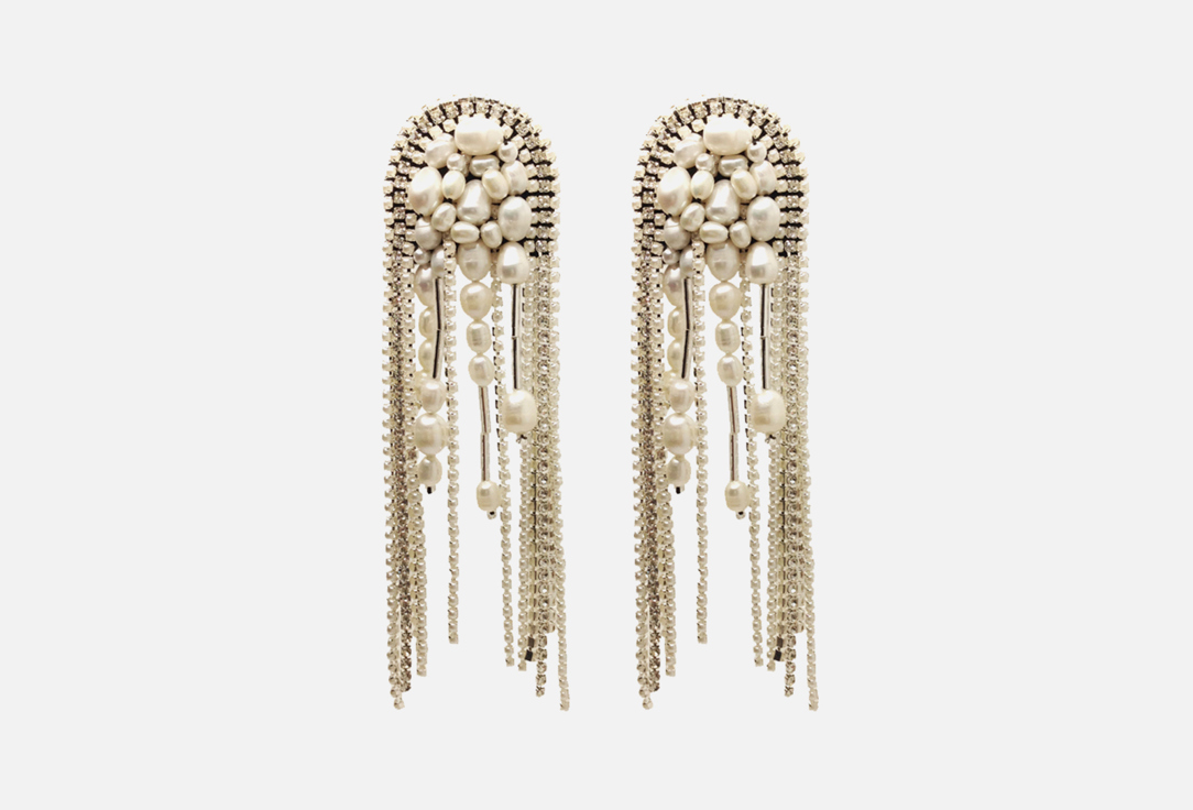 Изображение товара Клипсы La Family Жемчуг ручной работы натуральный жемчуг стразовая лента для женщин