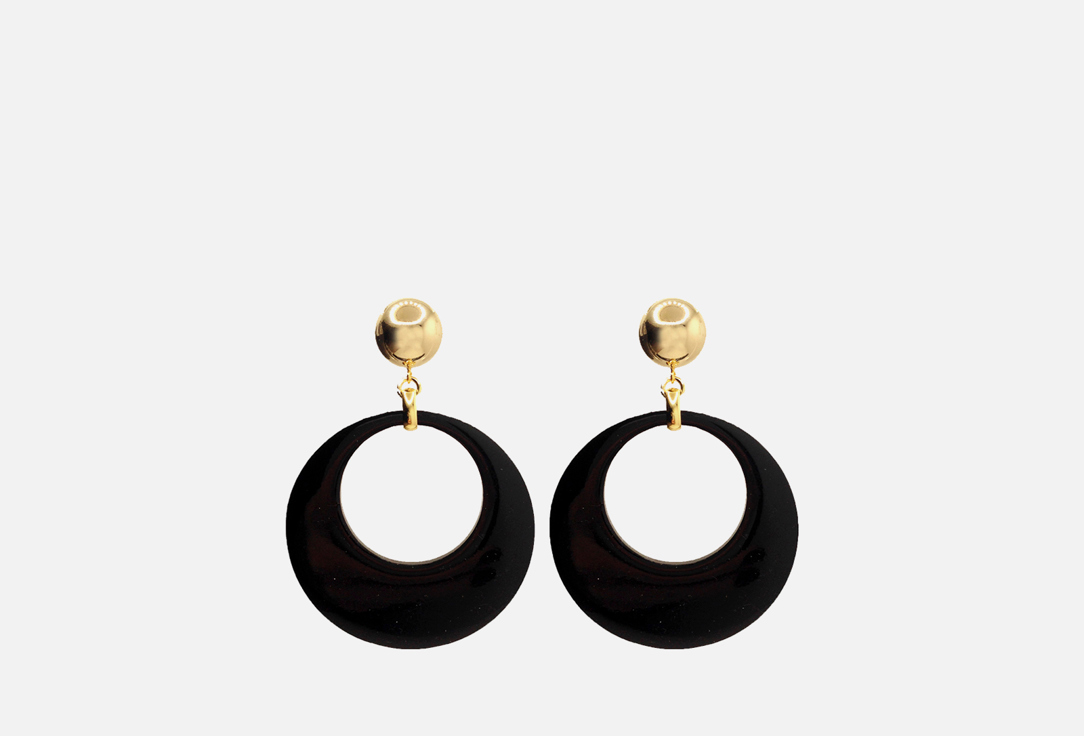 Изображение товара серьги-кольца La Family черные