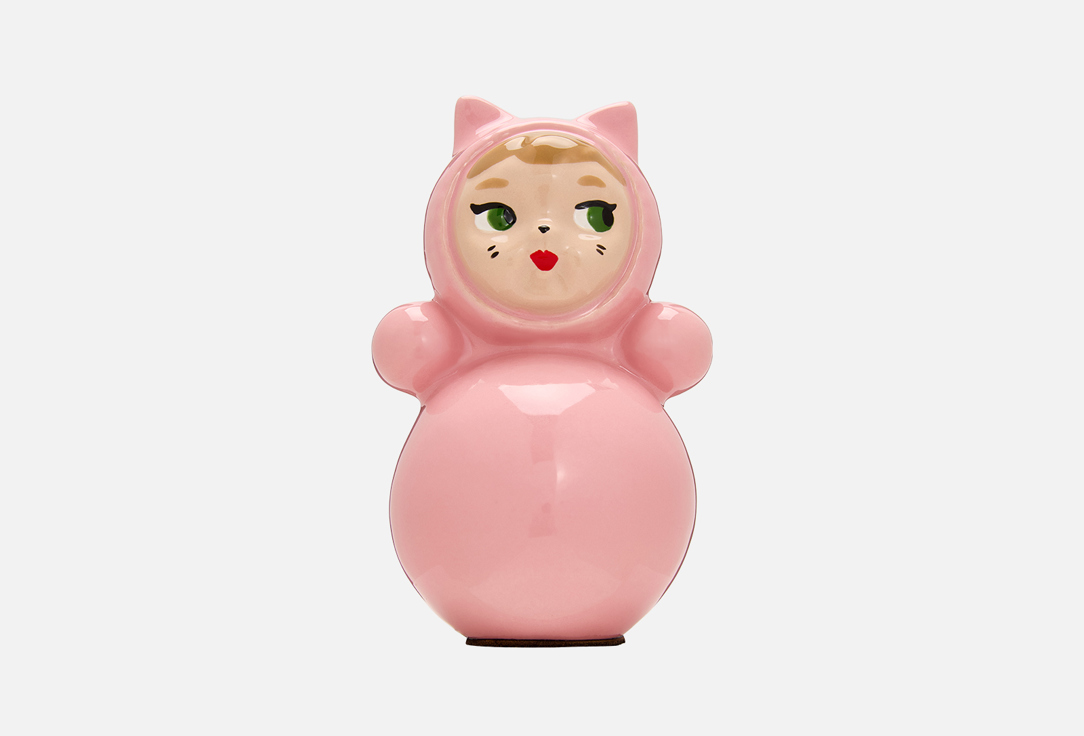 Статуэтка керамическая ASIKNOVA CERAMICS Неваляшка лисичка, розовая 1 шт