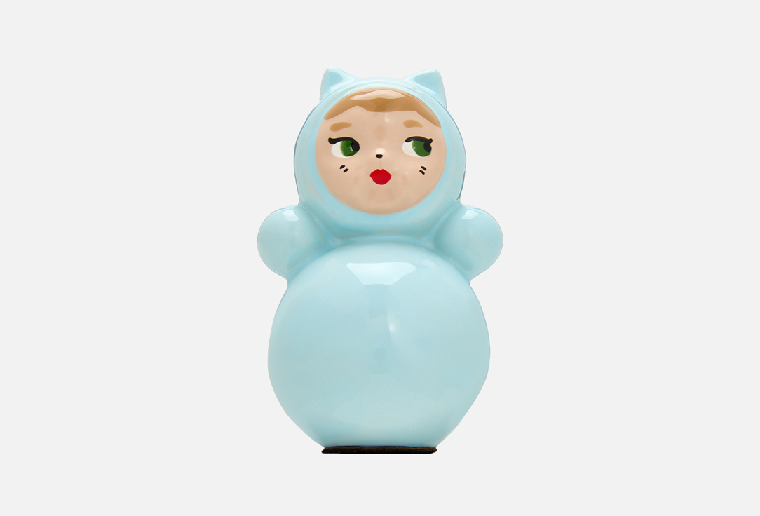 Статуэтка керамическая ASIKNOVA CERAMICS Неваляшка лисичка, голубая  1 шт