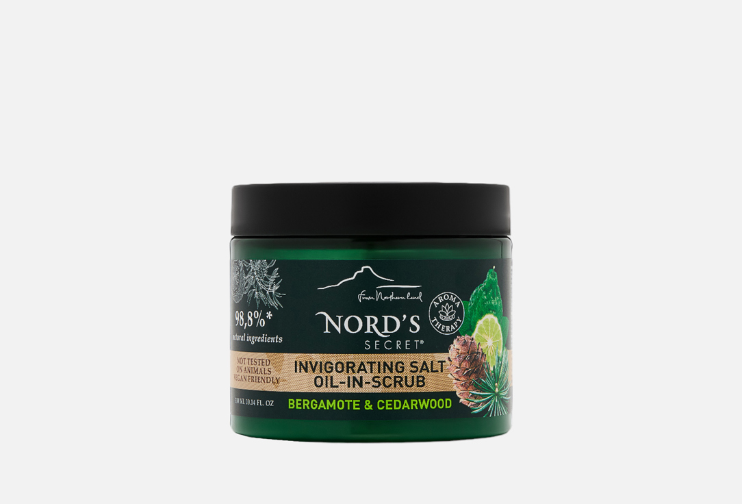 Изображение товара Тонизирующий cоляной скраб для тела NORDS SECRET BERGAMOTE & CEDARWOOD