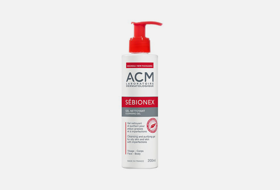 Очищающий гель для лица ACM Laboratoire Dermatologique Sebionex cleansing gel 