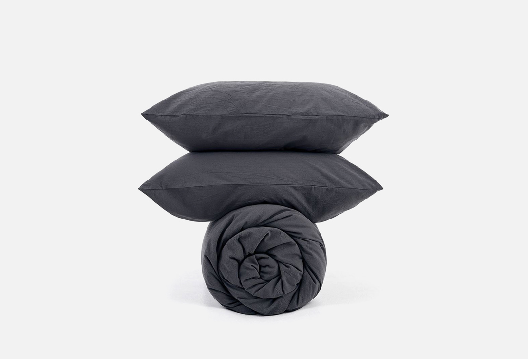 Изображение товара Комплект постельного белья MORФEUS Melange Crow 1.5-спальный хлопок